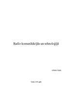 Реферат 'Radio komunikācijās un tehnoloģijā', 1.