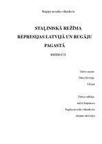 Реферат 'Staļiniskā režīma represijas Latvijā un Rugāju pagastā', 1.