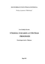Реферат 'Tūrisma nozares attīstības prognoze', 1.
