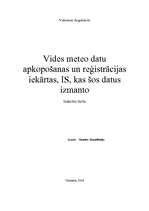 Реферат 'Vides meteo datu apkopošanas un reģistrācijas iekārtas, IS, kas šos datus izmant', 1.