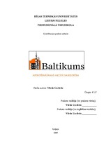 Отчёт по практике 'AAS "Baltikums"', 1.