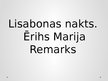 Презентация 'Ērihs Marija Remarks "Lisabonas nakts"', 1.