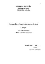 Реферат 'Korupcijas cēloņi, sekas un novēršana Latvijā', 1.
