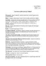 Конспект 'List of terms specific for the topic "Religion"', 1.