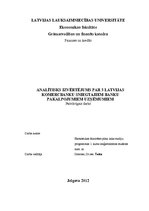 Реферат 'Analītisks izvērtējums par trīs Latvijas komercbanku sniegtajiem banku pakalpoju', 1.