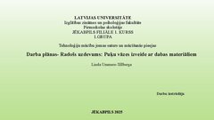 Презентация 'Darba plānas- Radošs uzdevums: Puķu vāzes izveide ar dabas materiāliem', 1.