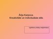 Презентация 'Ārija Karpova. Kreativitāte un individuālais stils', 1.