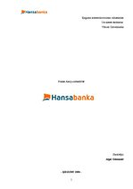 Отчёт по практике 'Prakse AS "Hansabanka"', 1.
