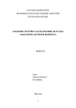 Реферат 'Saskarsmes īpatnības sociālajā darbā ar vecāka gadagājuma cilvēkiem ar demenci', 1.