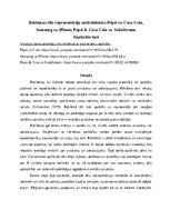 Эссе 'Reklāmas tēlu reprezentācija antireklāmās: Pepsi vs. Coca-Cola, Samsung vs. iPho', 1.