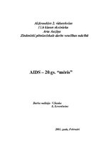 Реферат 'AIDS - 20.gadsimta mēris', 1.