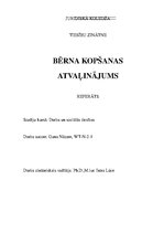 Реферат 'Bērna kopšanas atvaļinājums', 1.