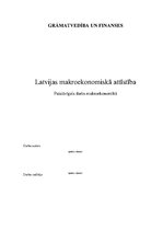 Реферат 'Latvijas makroekonomiskā attīstība', 1.