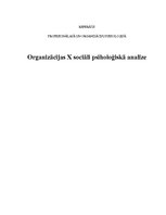 Реферат 'Organizācijas X sociāli psiholoģiskā analīze', 1.