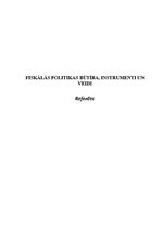 Реферат 'Fiskālā politika, tās instrumenti un veidi', 1.