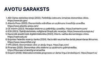 Презентация 'Ekonomiskie cikli un tirgus uzvedība', 14.