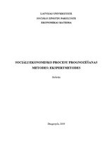 Реферат 'Sociāli ekonomisko procesu prognozēšanas metodes: ekspertmetodes', 1.