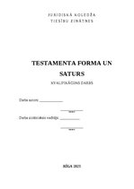 Дипломная 'Testamenta saturs un forma', 1.