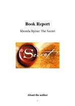 Конспект 'Rhonda Byrne "The Secret". Book Report', 1.