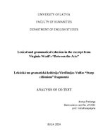Эссе 'Lexical and grammatical cohesion in the excerpt from Virginia Woolf's “Between t', 1.