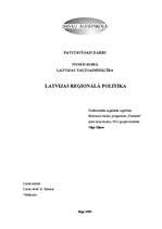 Реферат 'Latvijas reģionālā politika', 1.