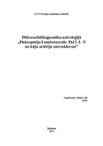 Конспект 'Diferenciāldiagnostika neiroloģijā "Pleksopātija Lumbosacralis Th12–L–S un kāju ', 1.