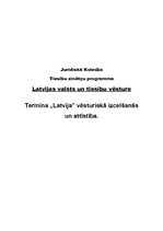 Конспект 'Termina "Latvija" vēsturiskā izcelšanās un attīstība', 1.