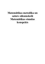 Образец документа 'Matemātikas metodika un saturs sākumskolā', 1.