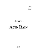 Реферат 'Acid Rain', 1.