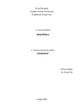 Реферат 'J.Vītola kordziesmas analīze  - Karaļmeita', 1.