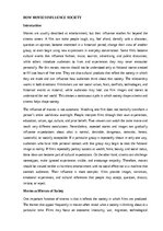 Эссе 'How movies influence society', 1.