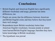Реферат 'Differences between British and American English', 12.