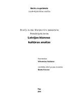 Реферат 'Latvijas biznesa kultūras analīze', 1.