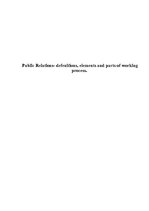 Эссе 'Public Relations - Definitions, Elements and Parts of Working Process', 1.