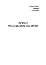 Реферат 'Preču un pakalpojuma serviss', 1.