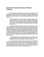 Реферат 'Impact of Evolution on Human Thought (Evolution)', 1.