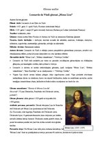 Конспект 'Gleznas analīze. Leonardo da Vinči glezna "Mona Liza"', 1.