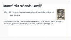Презентация 'Vārdu krājuma vēsturiskais mainīgums', 19.