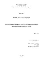 Реферат 'Eiropas Savienības attiecības ar Eiropas Ekonomikas zonas Eiropas Brīvās Tirdzni', 1.