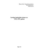 Реферат 'Latvijas basketbola vēsture no 1920. līdz 1959.gadam', 1.