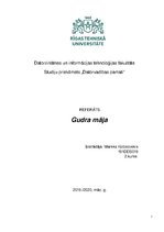 Реферат 'Gudra māja', 1.