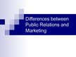 Презентация 'Differences Between Public Relations and Marketing', 1.