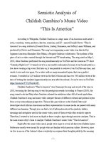 Эссе 'Semiotic Analysis of Childish Gambino’s Music Video "This Is America"', 1.