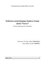 Реферат 'Neliterāro vārdu lietojums Sandras Vensko darbā "Vāvere"', 1.