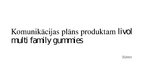 Презентация 'Komunikācijas plāns produktam "Livol Multi Family Gummies"', 1.