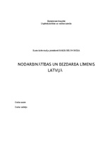 Реферат 'Nodarbinātības un bezdarba līmenis Latvijā', 1.