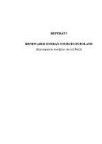 Реферат 'Renewable Energy Sources in Poland', 1.
