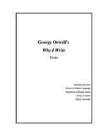 Эссе 'George Orwell "Why I write"', 1.