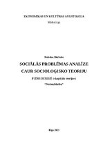 Реферат 'Sociālās problēmas analīze caur socioloģisko teoriju ''Nevienlīdzība''', 1.