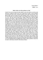 Эссе 'Should writers worry that machines can write?', 1.